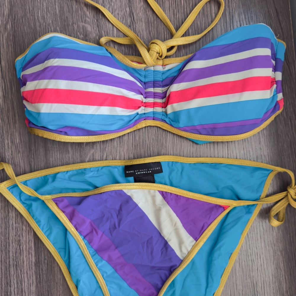 Marc By Marc Jacobs Blue and Gold Bikini